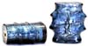 Flat Damaru Silver Foil Beads - click here for large view